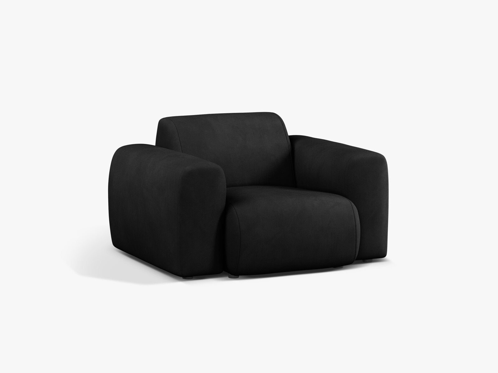 Micadoni Sessel Molino Strukturierter Stoff Rebel Schwarz
