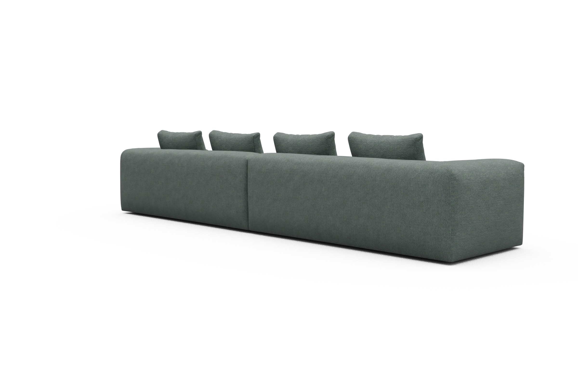 Sofa Modulares XXL Sofa Fred 5-Sitzer Carreno-Ice-Blue