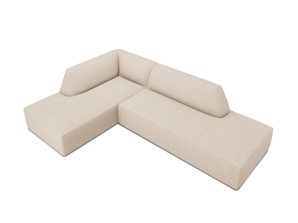 Cosmopolitan Design Ecksofa Siena 4-Sitzer offen Strukturierter Stoff Ottawa Beige Links