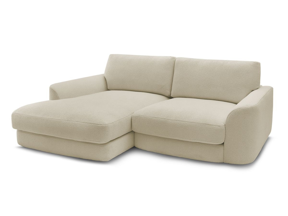 Bobochic Leonore Ecksofa Bouclé-Stoff Beige Ecke links