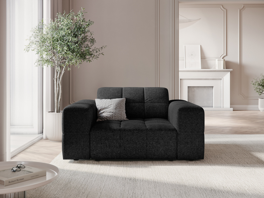 Cosmopolitan Design Sessel Chicago Chenille Haga Schwarz