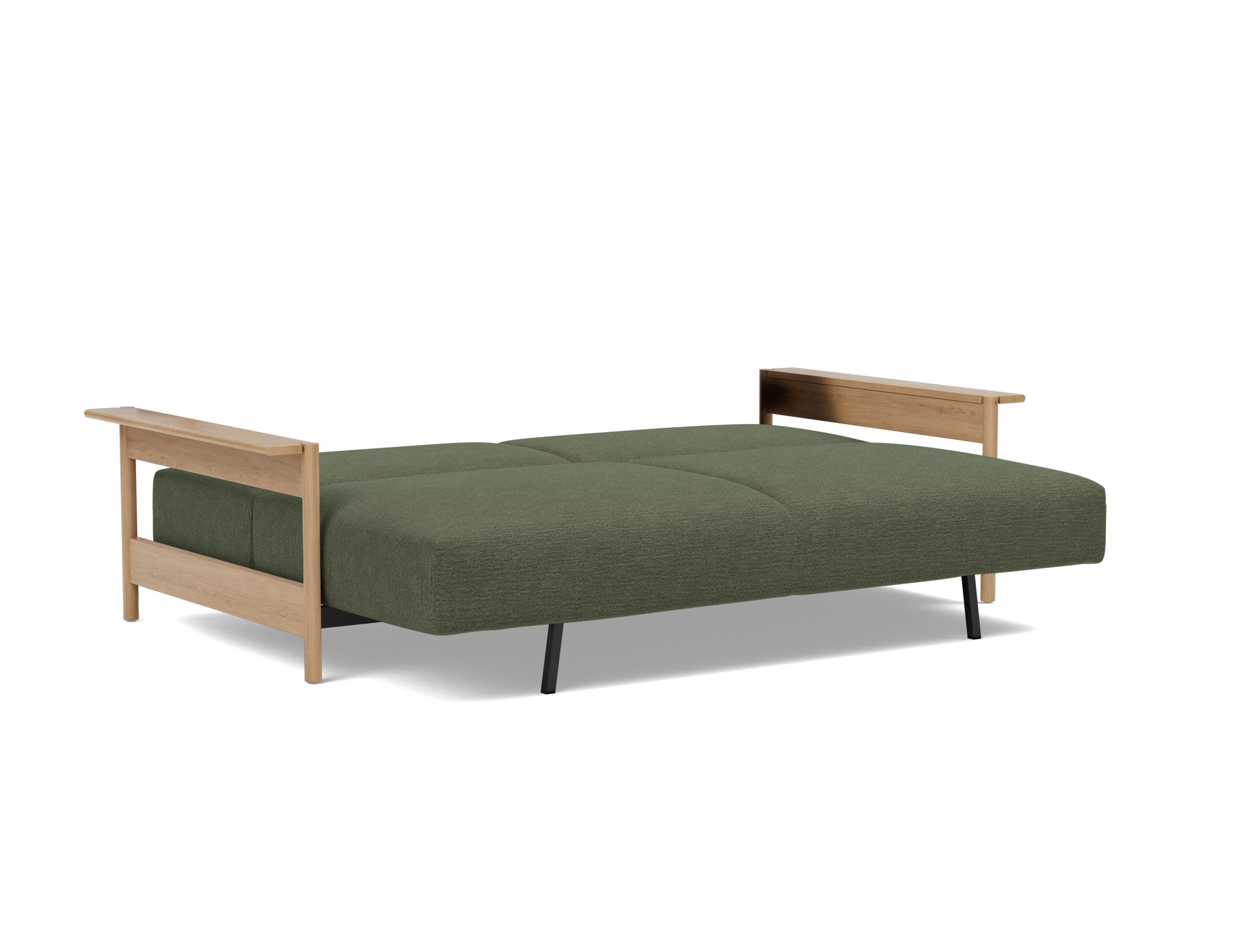 Schlafsofa Malloy Wood Strukturierter Stoff Taura 353-Forest