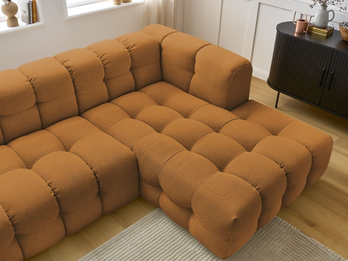 Bobochic Cloud Ecksofa 288 × 184 cm Stoff Gelb Ecke rechts