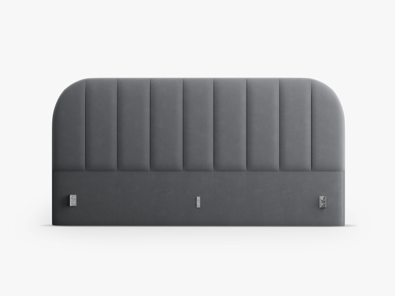 Micadoni Billy Samtiger Kopfteil Samt Bluvel Grau 210.5x100