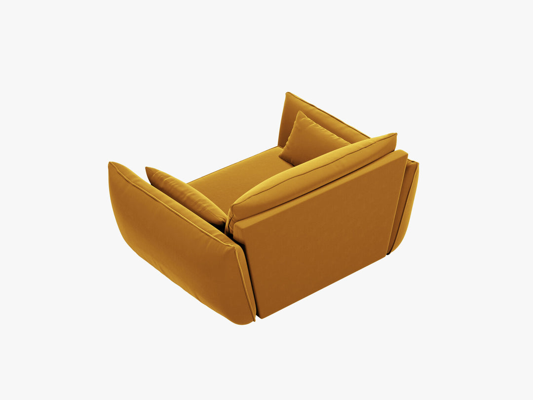 Micadoni Sessel Kaelle 1-Sitzer Samt Bluvel Gelb