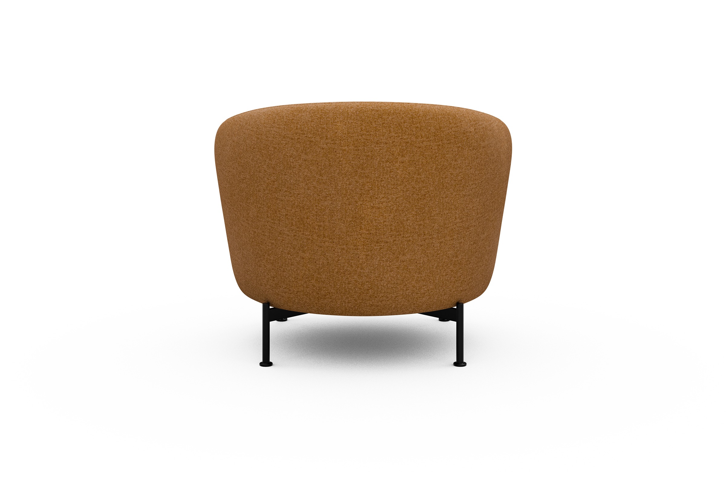 Sessel Ronda X-Metallgestell Schwarz Casone-Warm-Yellow