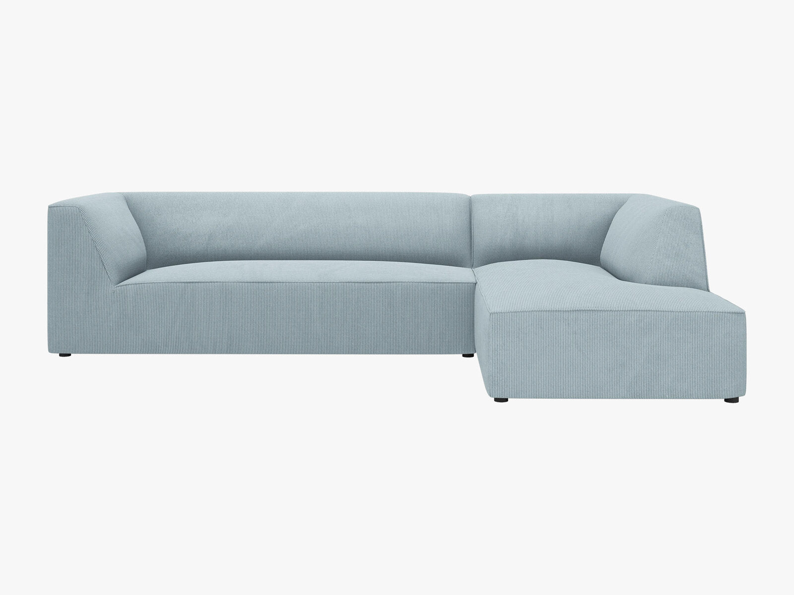 Micadoni 4-Sitzer Modular Sofa Ruby Rechts Kord Scala Hellblau
