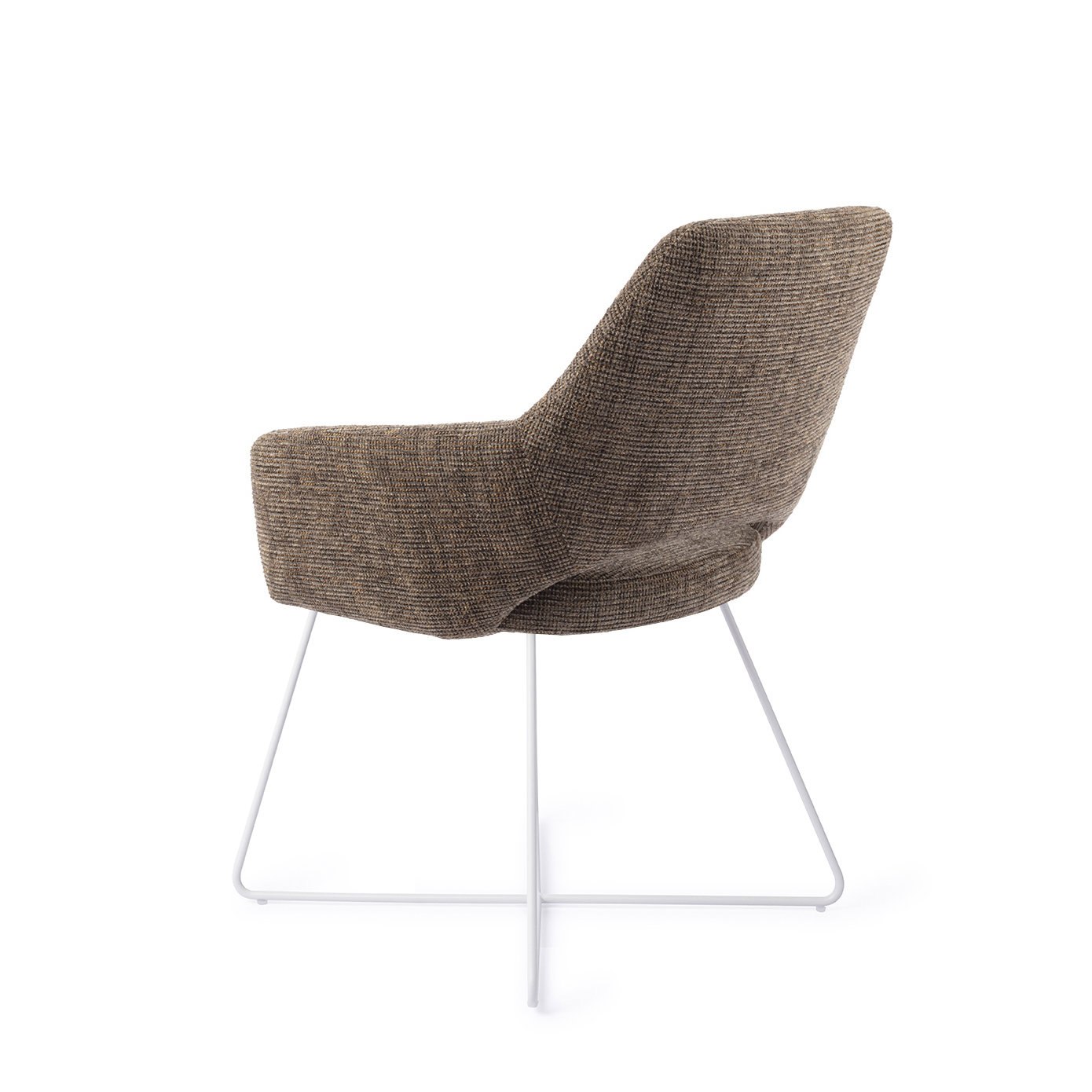 Jesper Home Esszimmerstuhl Yanai Checked Chestnut Cross Weiß