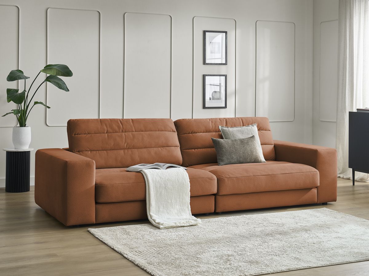 Bobochic Sierra Sofa 3-Sitzer Samt Orange