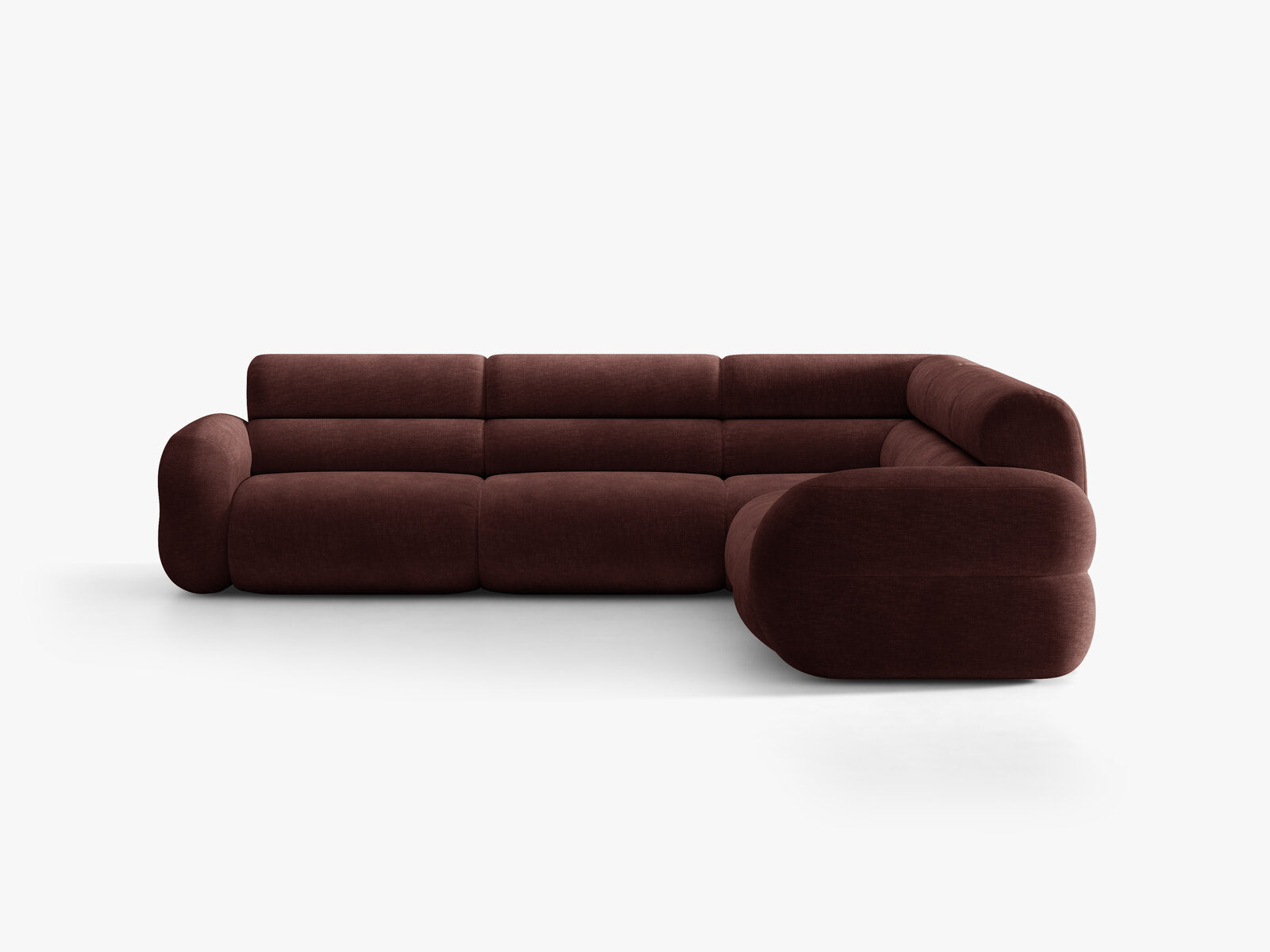 Micadoni Neo Modulares Ecksofa 7-Sitzer Chenille Golden Kirschbaum