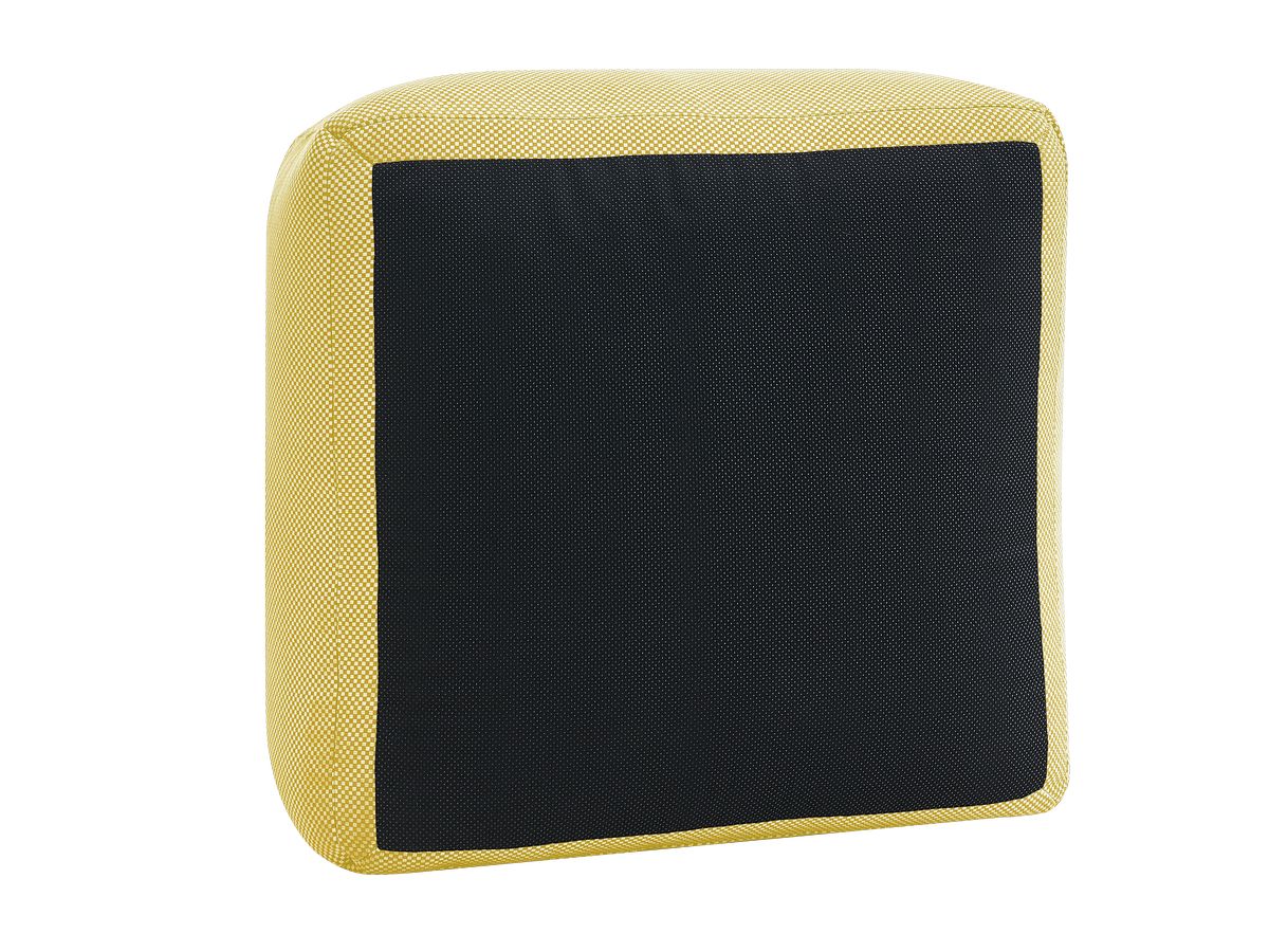 Bobochic Riviera Pouf 80 × 80 cm Melange-Stoff Gelb