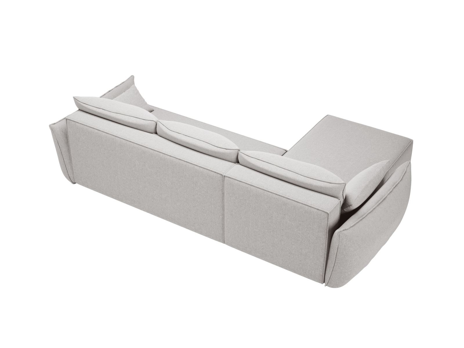 Micadoni Ecksofa Kaelle 4-Sitzer mit Schlaffunktion Rechts Chenille Grau