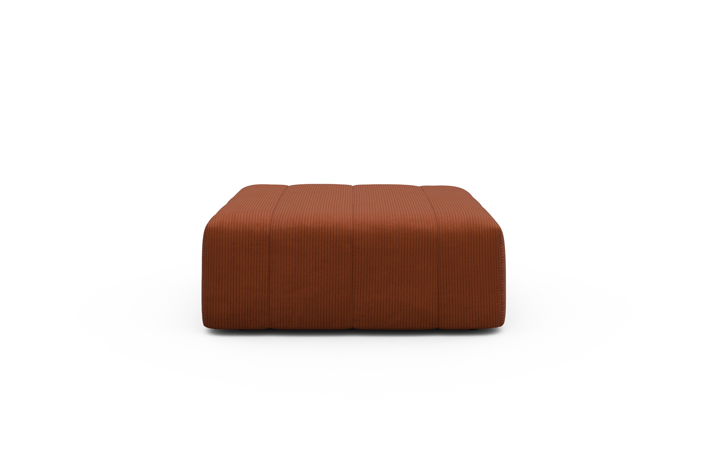 Sitzhocker Hugo Ottomane Corduroy-Burnt-Orange