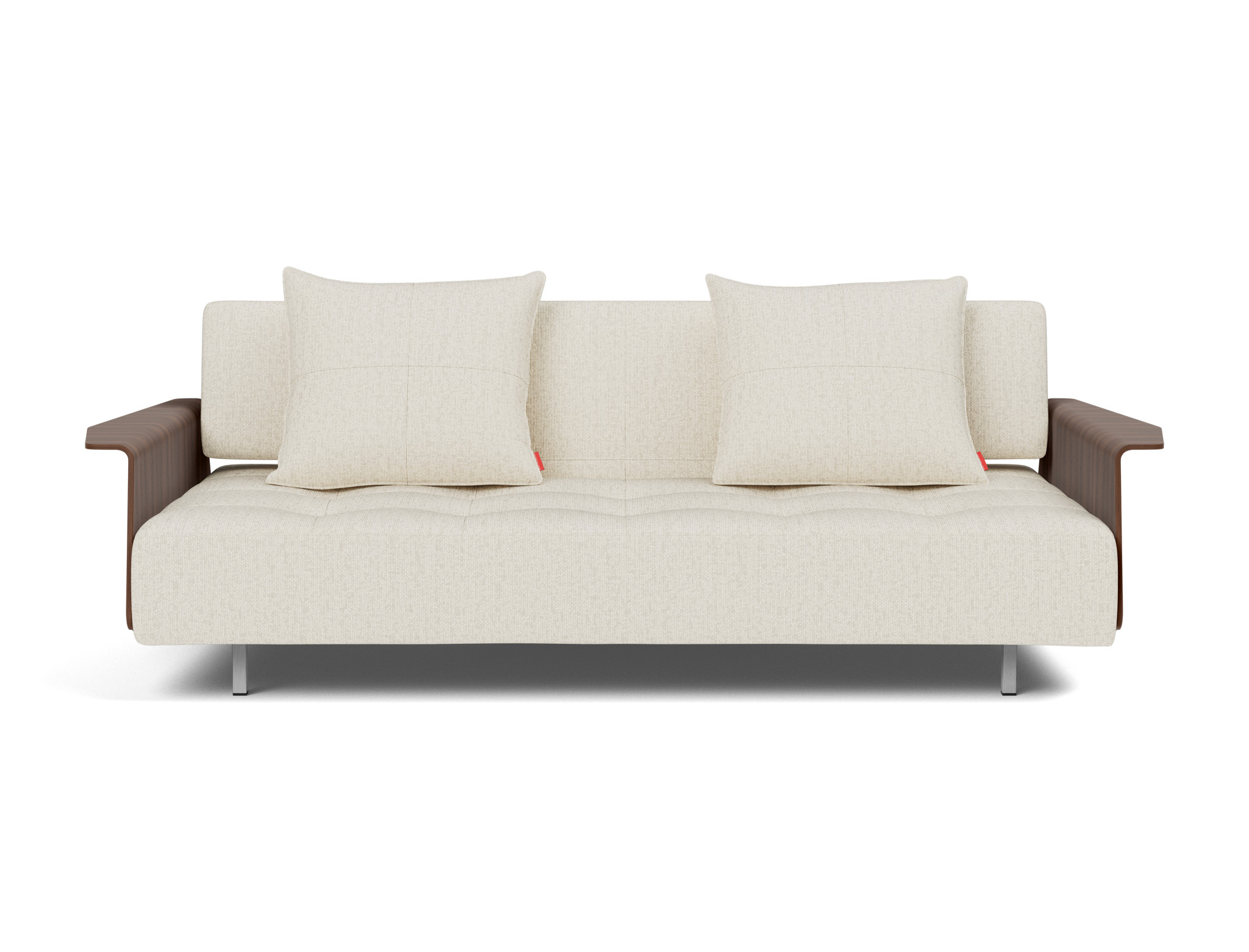 Schlafsofa Long Horn D.E.L. mit Armlehnen Boucle Skandi 531-Off-White