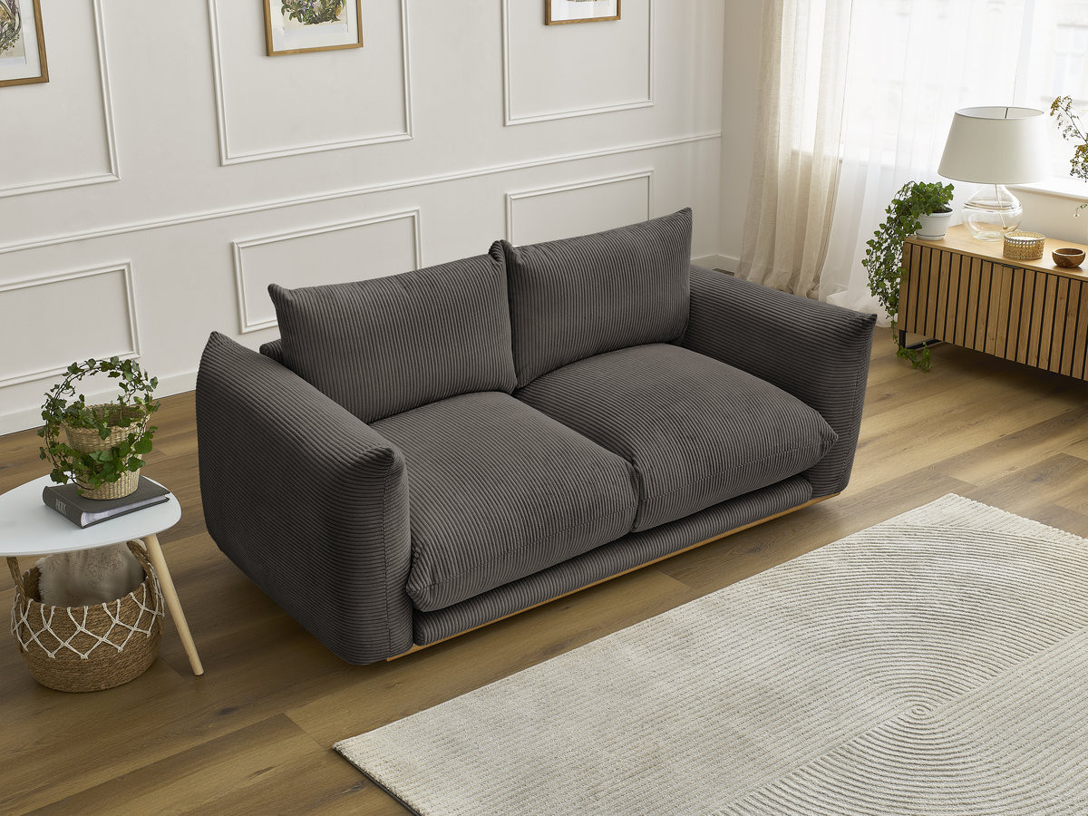 Bobochic Ernest Sofa 2-Sitzer Cordsamt Taupe