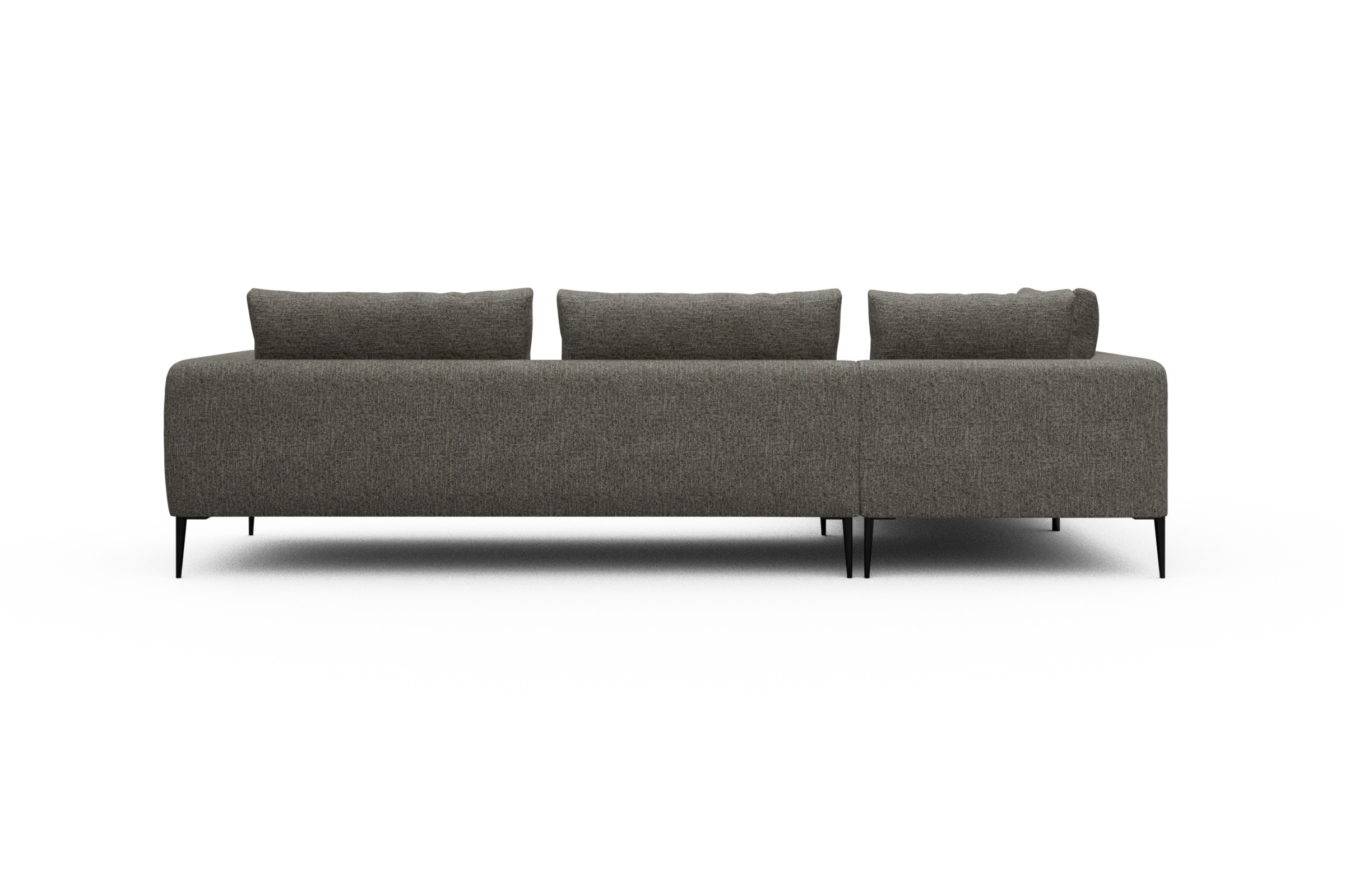 Ecksofa Paul Relax-Ecke rechts mit 3-Sitzer Carreno-Sepie-Brown