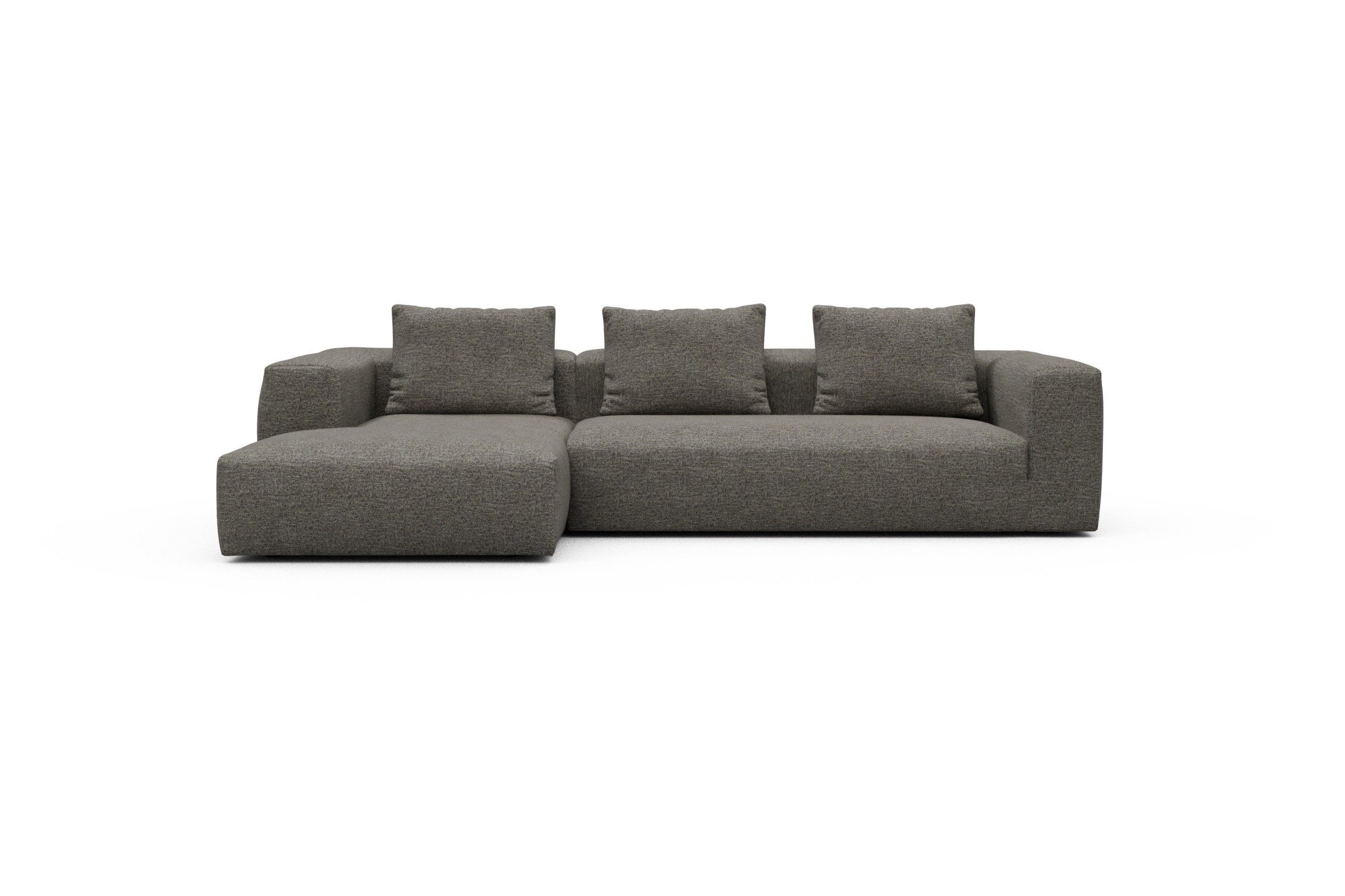 Skandi Home Ecksofa Fred Chaiselongue links mit 2,5-Sitzer Carreno-Sepie-Brown moebelfaktor