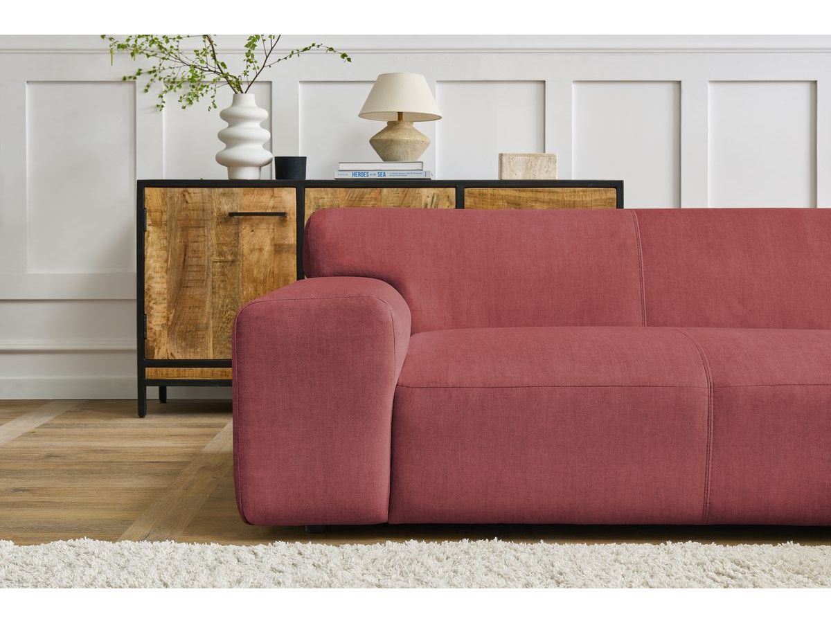 Bobochic Lavena Ecksofa 272 × 220 cm Samt Orange Ecke rechts