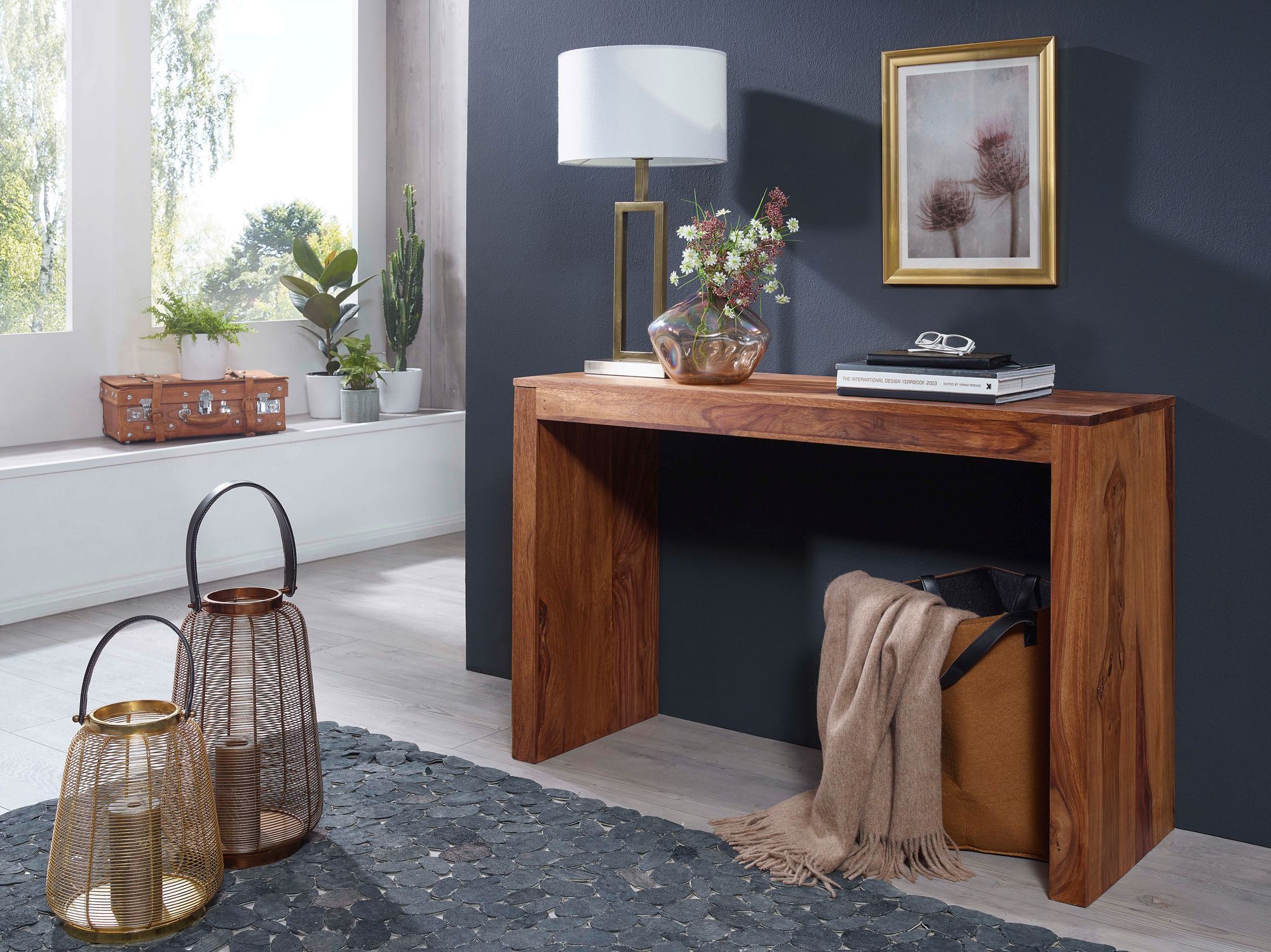 Konsolentisch Lillesand Sheesham Massivholz 115 × 40 × 75 cm
