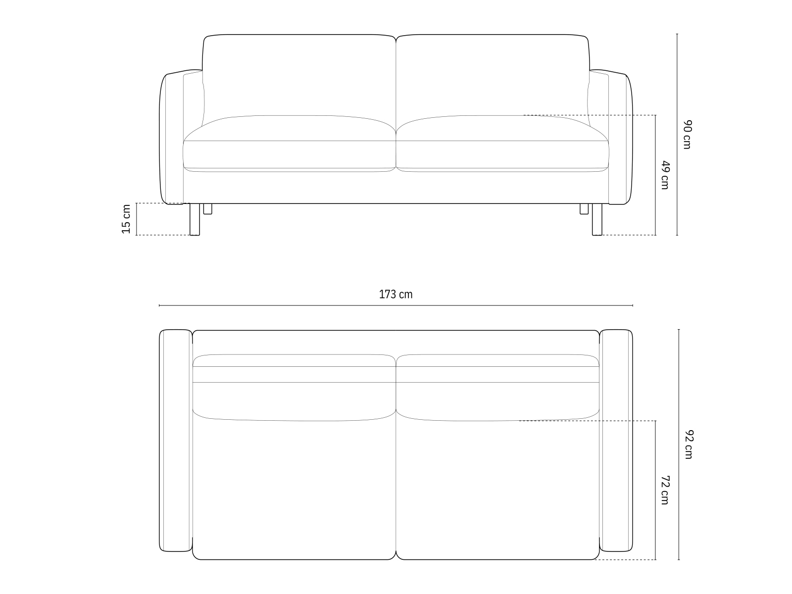 Micadoni Sofa Eden 3-Sitzer Samt Nude