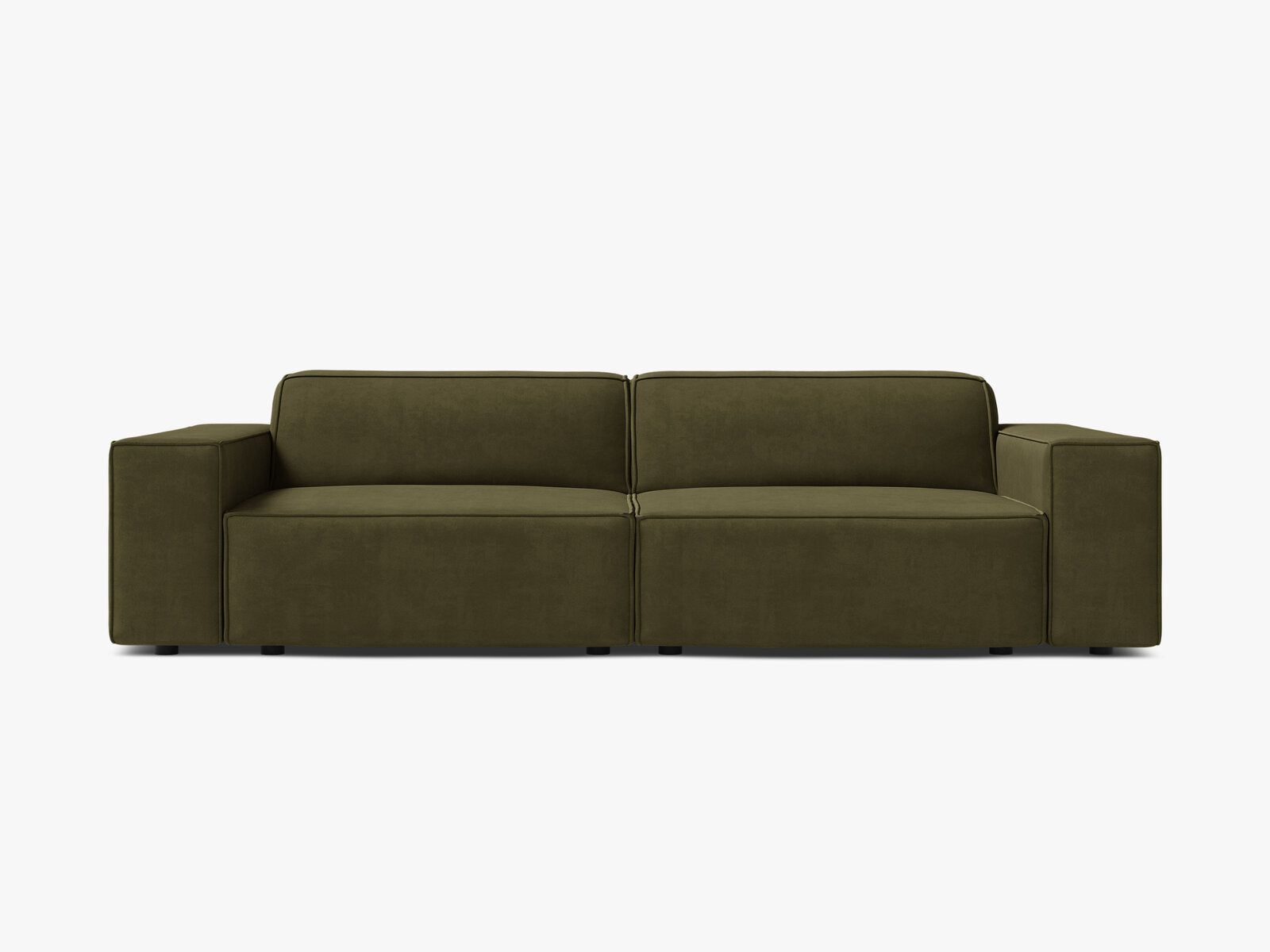 Micadoni 3-Sitzer Sofa Jodie Samt Bluvel Grün