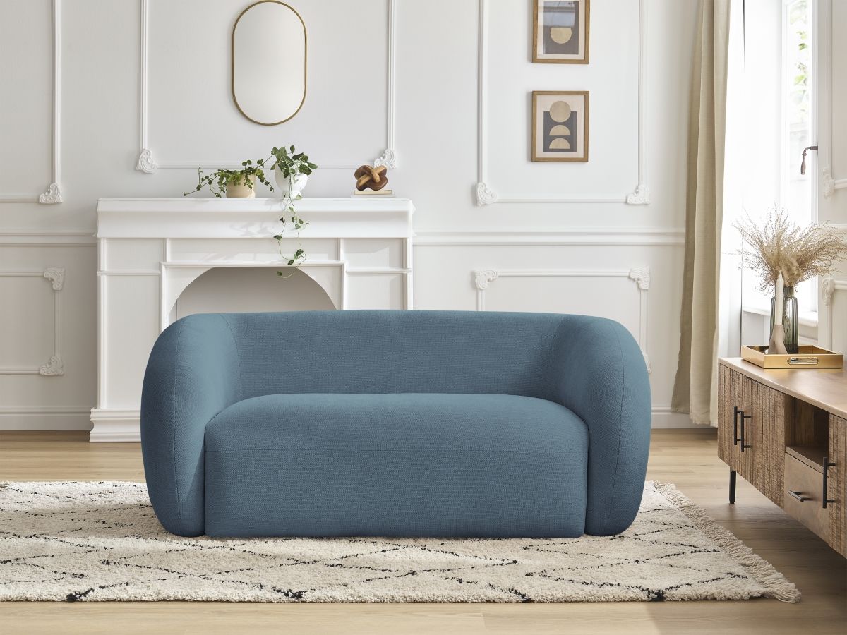 Bobochic Celine Sofa 2-Sitzer Stoff Hellblau