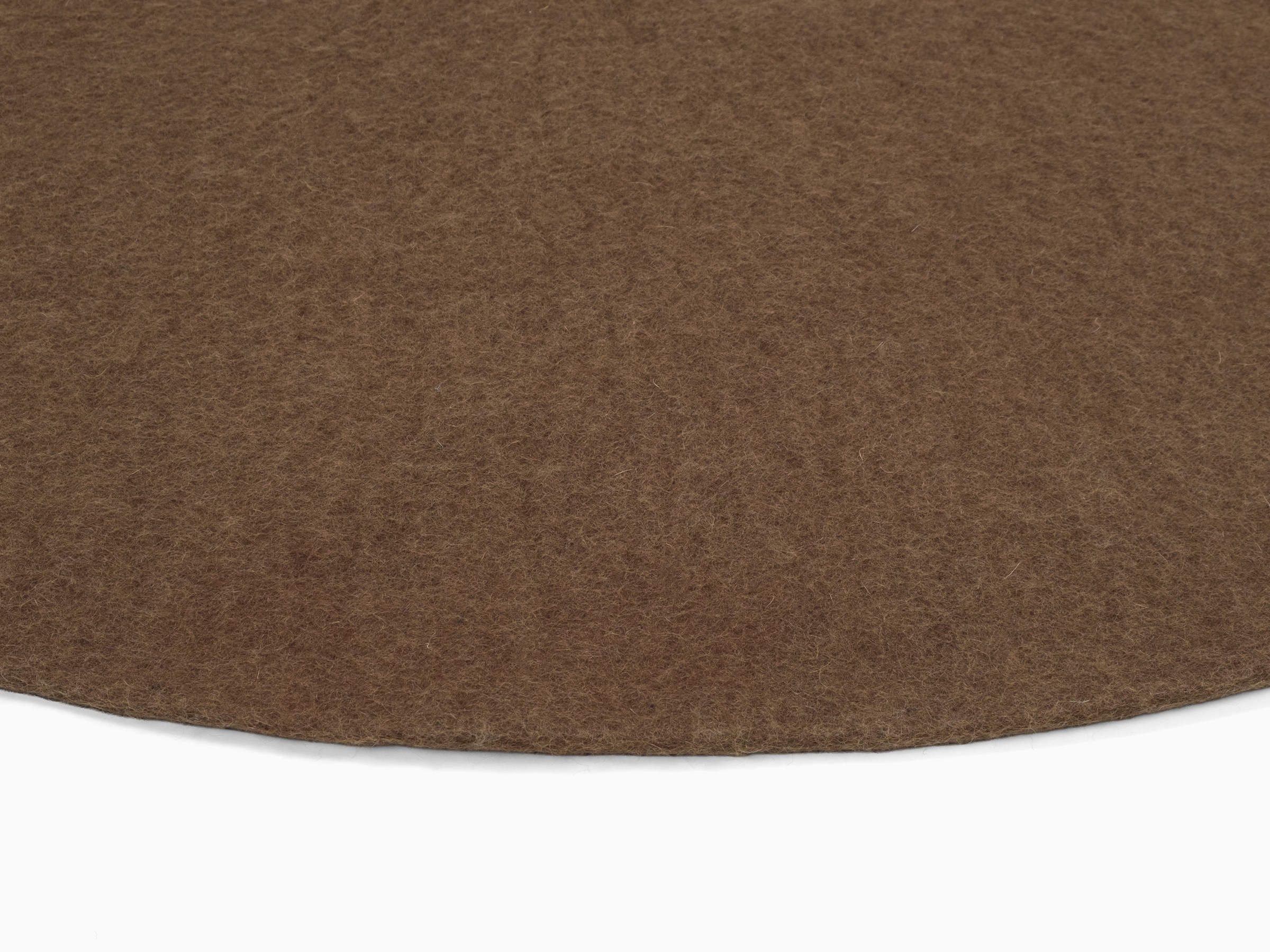 myfelt Egon Filzteppich Braun rund Ø 120 cm