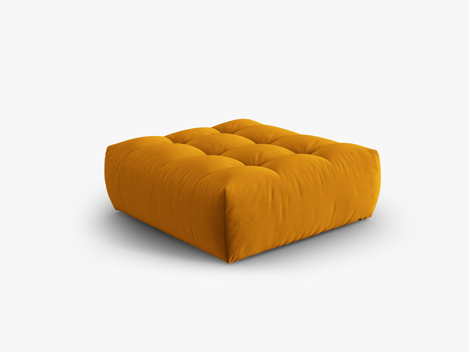Micadoni Hocker Bloom 1-Sitzer Samt Gelb