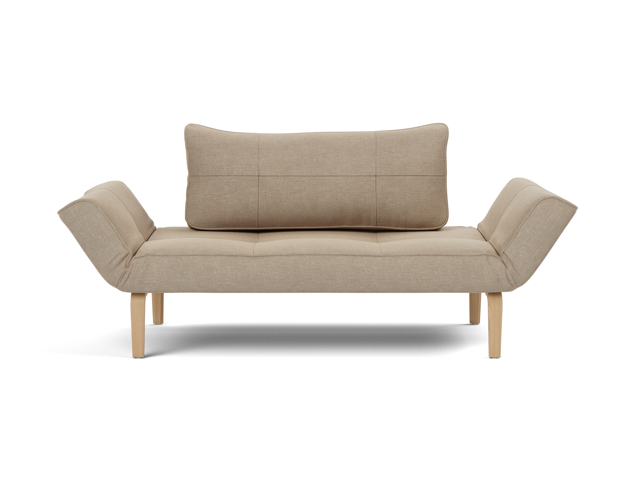 Tagesbett Zeal Flachgewebe Phobos 587-Mocha Beine Bow Eiche