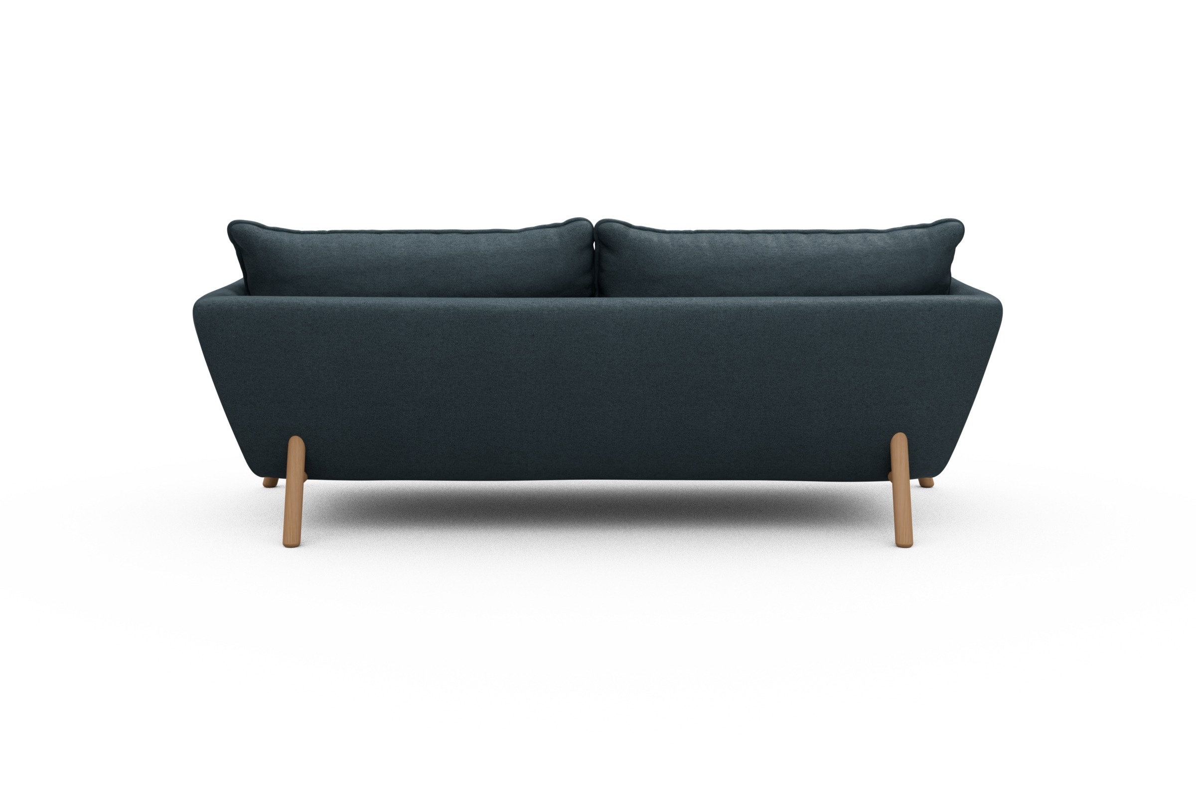 Sofa Emil PREMIUM 3-Sitzer Beinfarbe Eiche Natur Denari-Royal-Blue