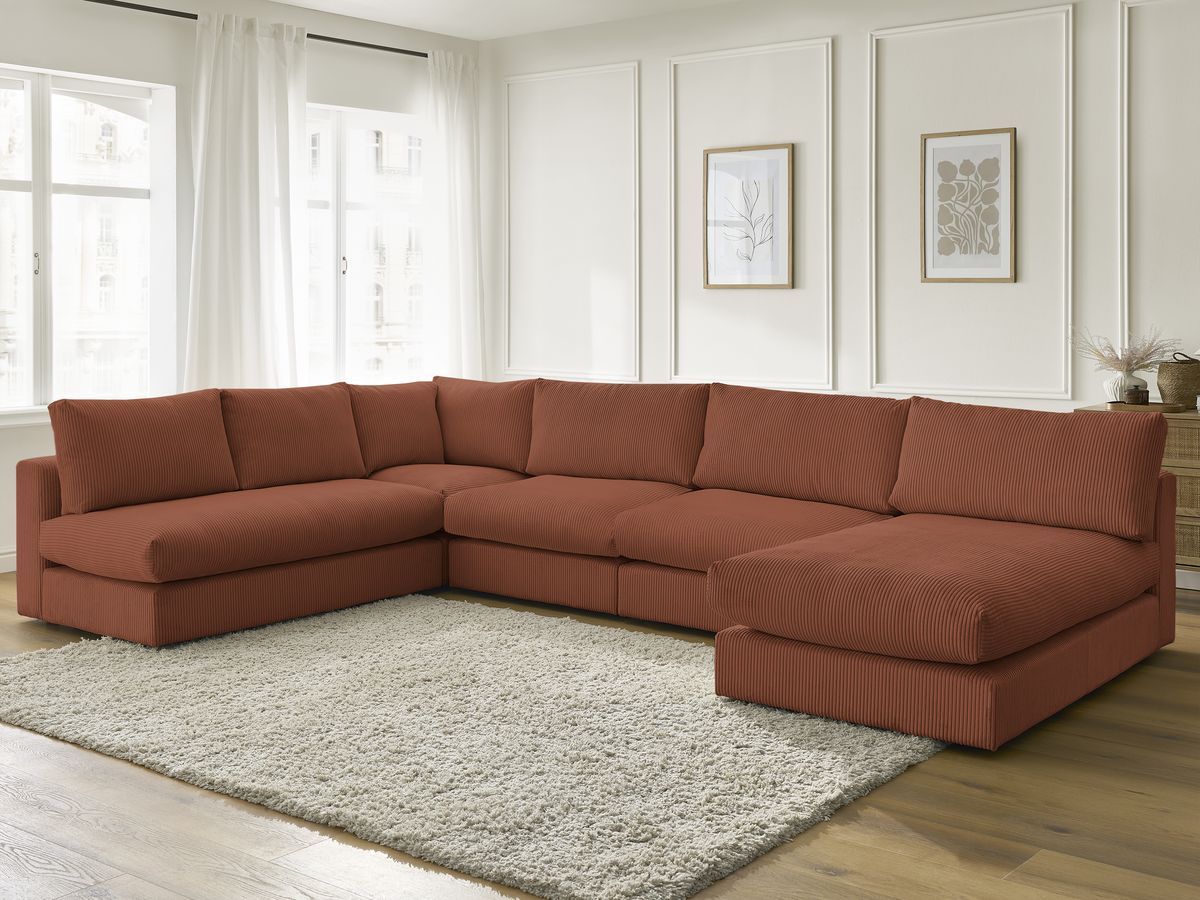 Bobochic Paris Ecksofa Cordsamt Orange
