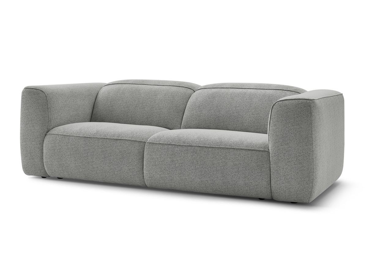 Bobochic William Sofa 3-Sitzer Melange-Stoff Hellgrau