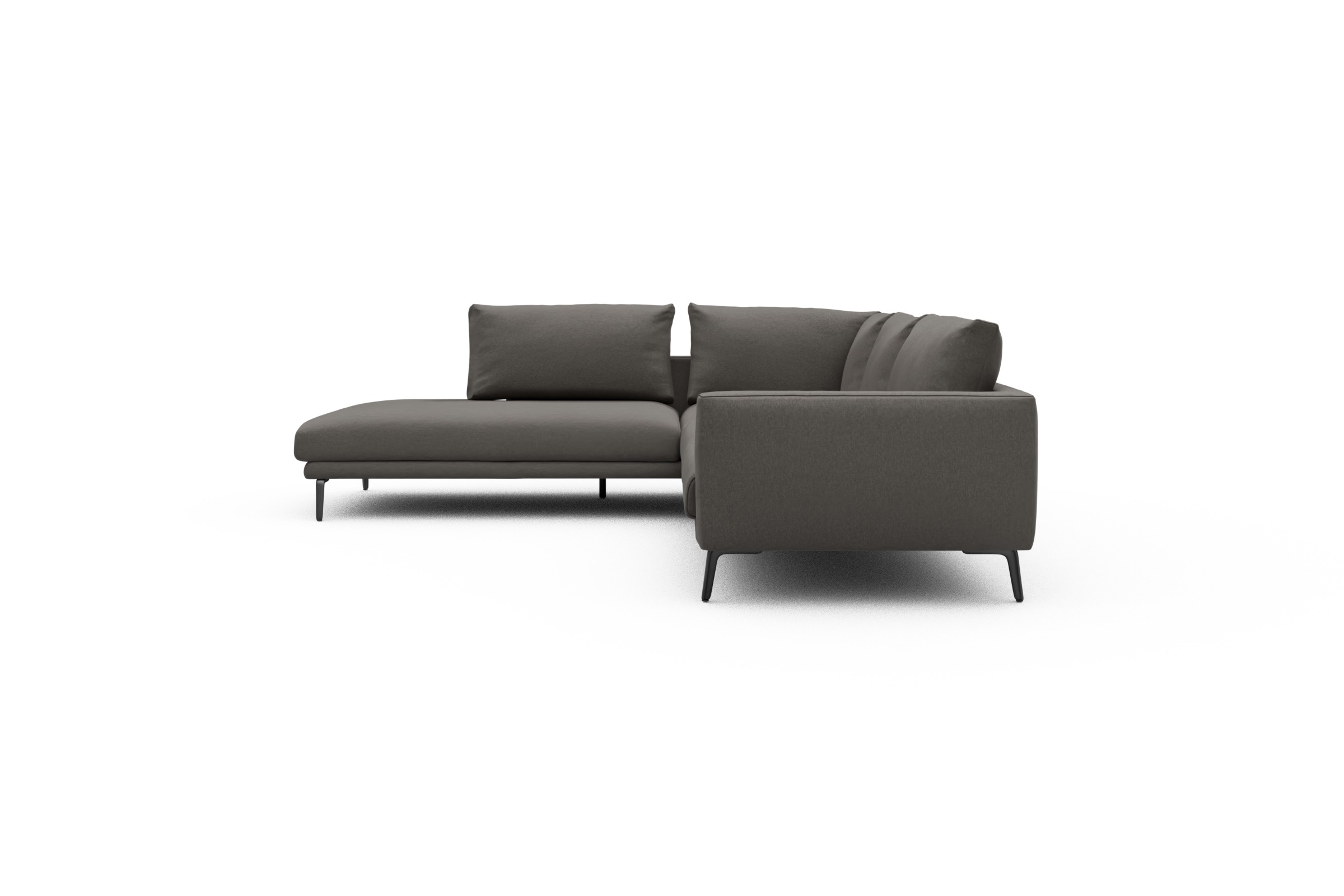 Ecksofa Karl Relax-Ecke links mit 2,5-Sitzer Satya-Taupe