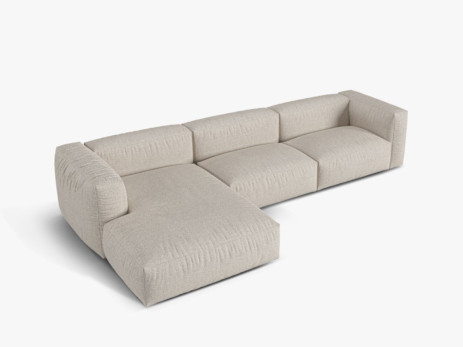 Micadoni Ecksofa Martina 3-Sitzer Links Boucle Monet Beige