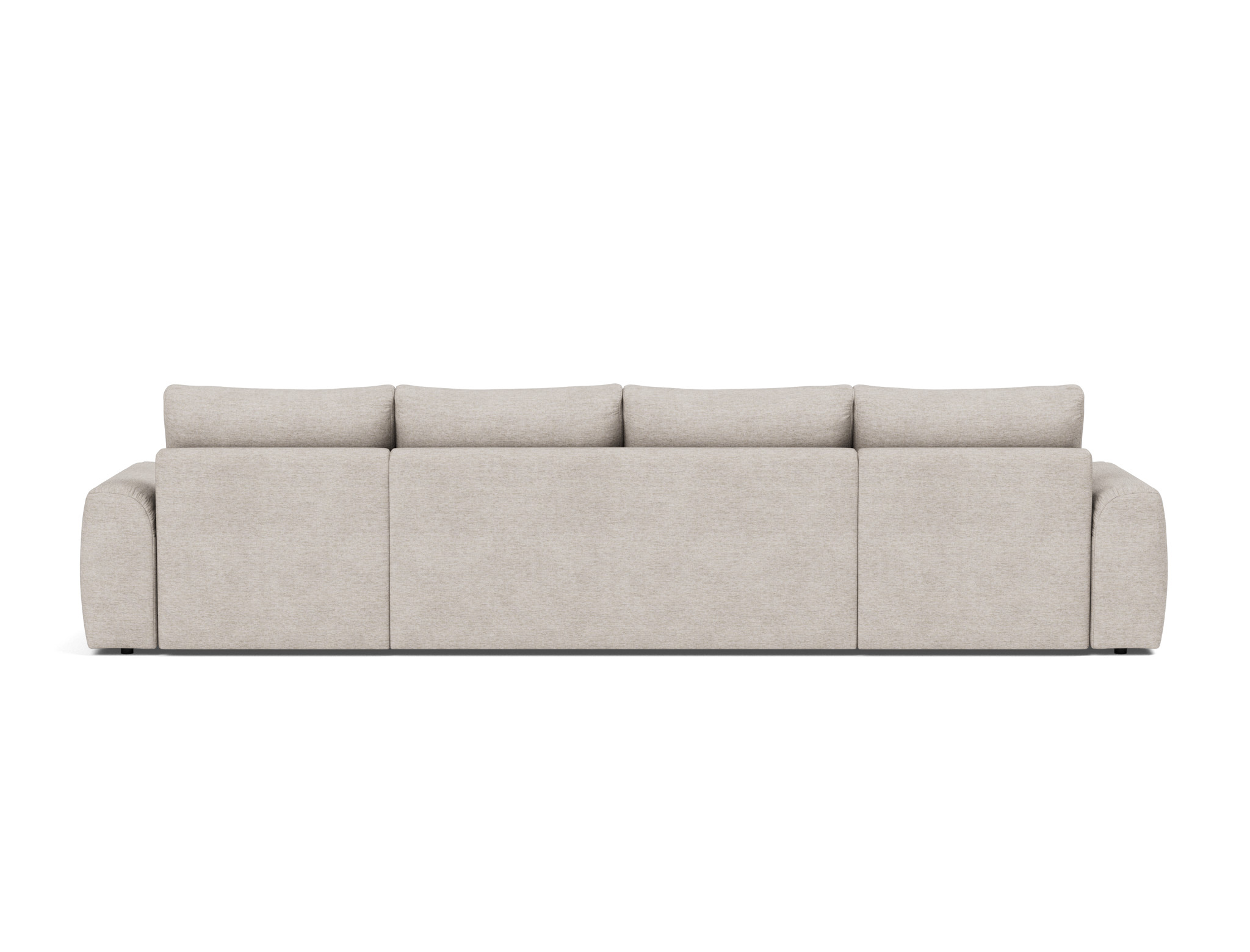 Schlafsofa Norum U-Form mit Chunky-Armlehnen Chenille Yuveno 471-Sand