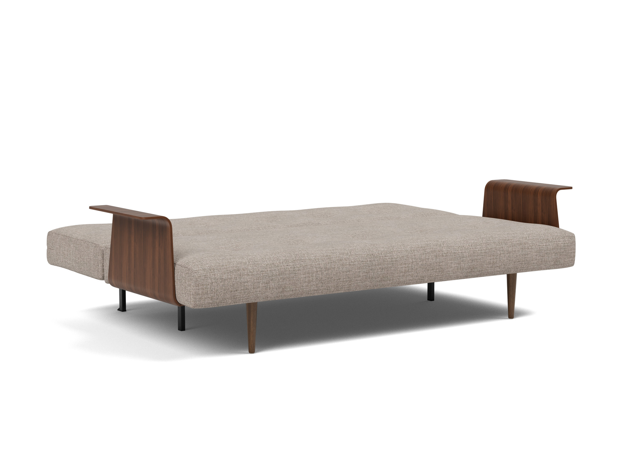 Schlafsofa Recast mit Armlehnen Chenille Yuveno 472-Warm-Grey