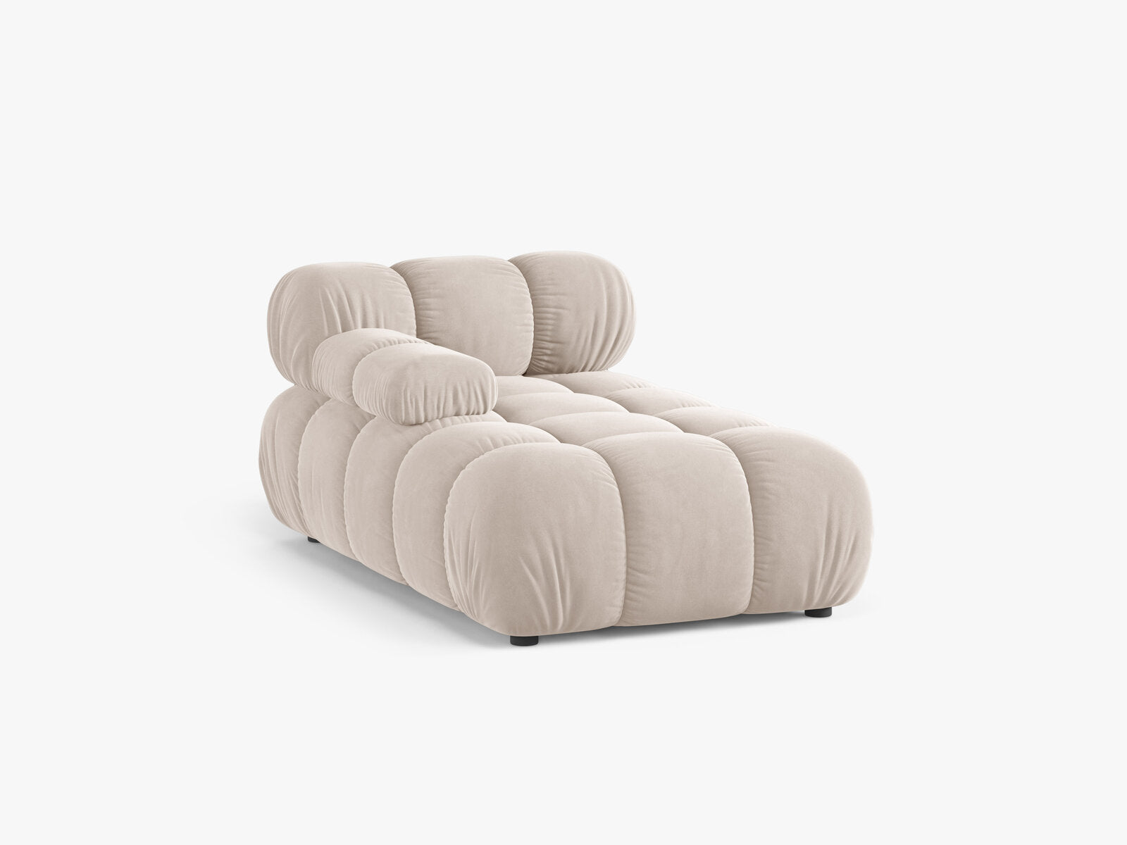 Micadoni Recamiere Bellis Links Samt Venus Helles Beige