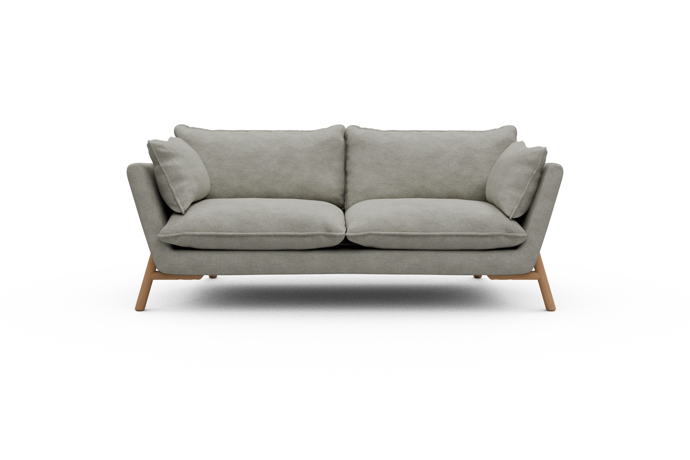 Skandi Home Sofa Emil PREMIUM 2-Sitzer Beinfarbe Eiche Natur Carreno-Moon-Stone-White moebelfaktor