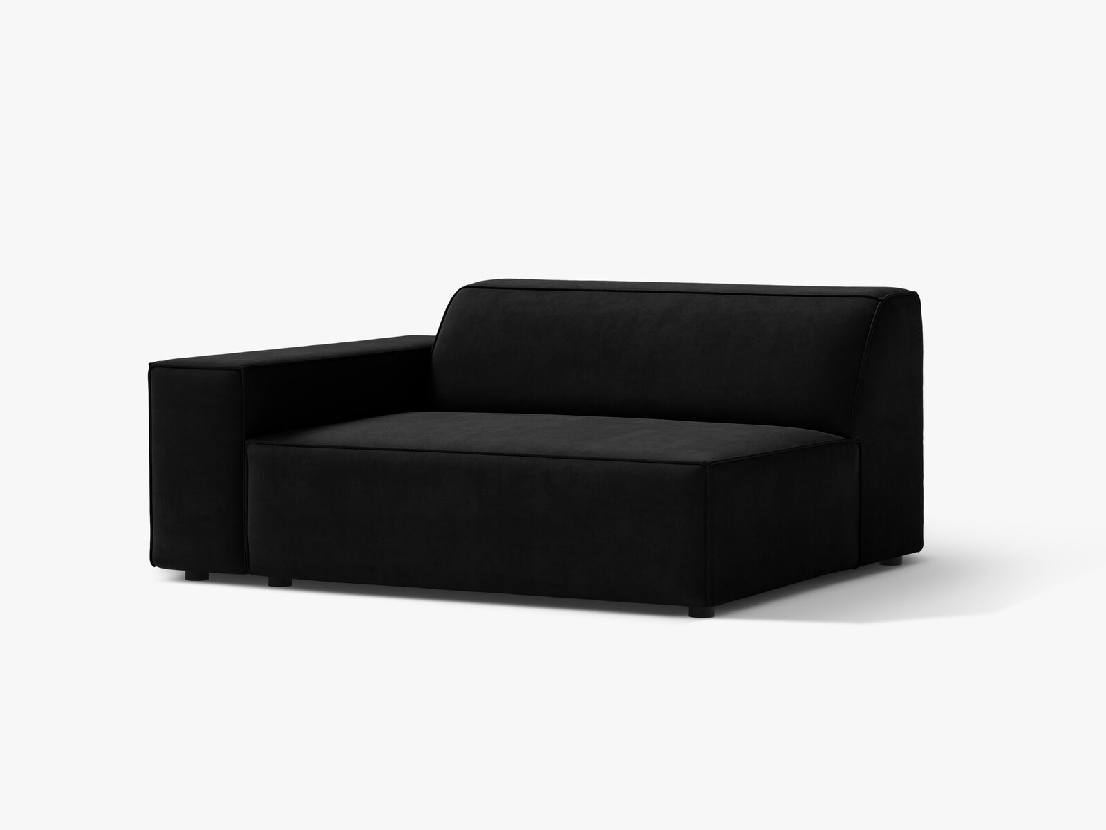 Micadoni Jodie Sofamodul XL Links Samt Venus Schwarz