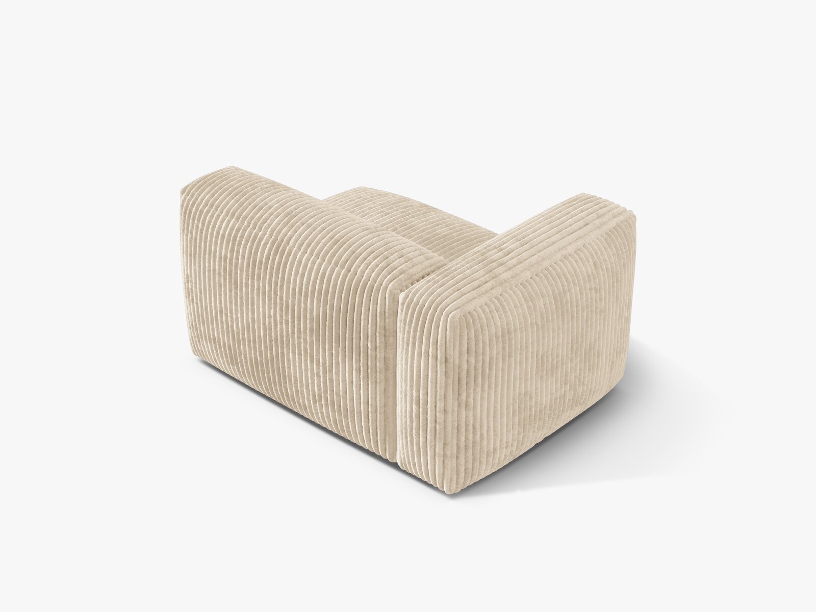 Micadoni Eckmodul Martina 1-Sitzer Links Kord Tilia Helles Beige