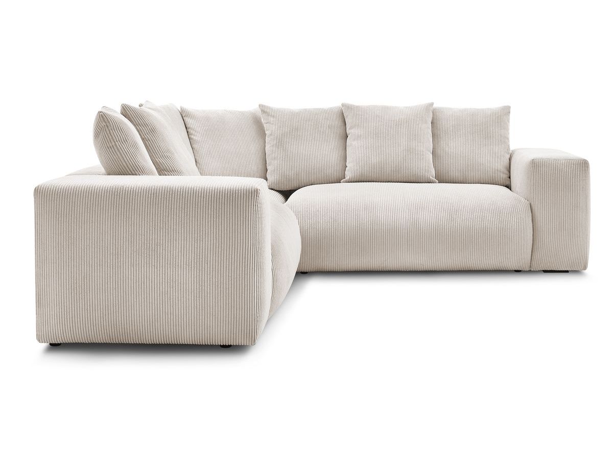 Bobochic Voltaire Ecksofa 268 × 214 cm Cordsamt Beige Ecke links