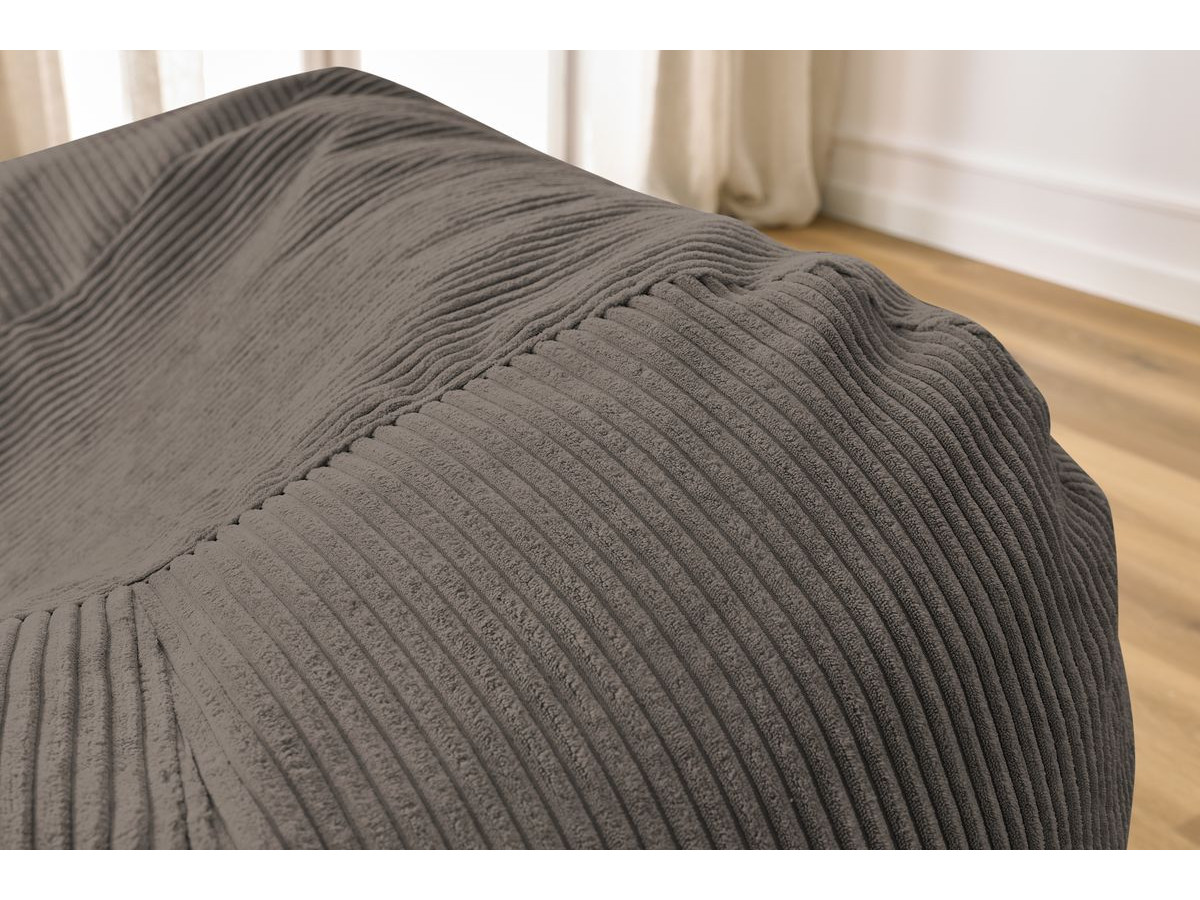 Bobochic Voltaire Pouf 120 × 70 cm Cordsamt Taupe