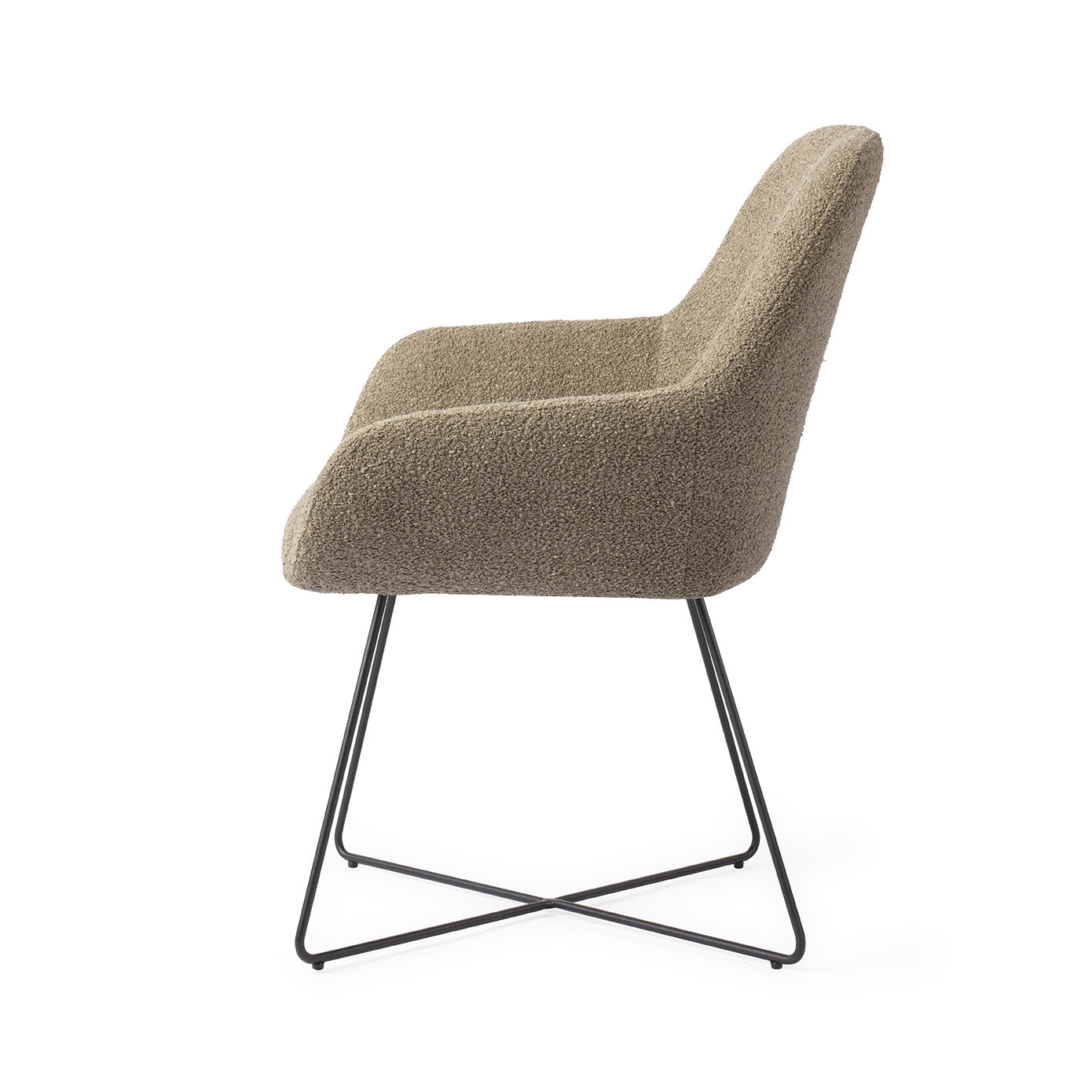 Jesper Home Esszimmerstuhl Kushi Moss Meadow Cross Schwarz