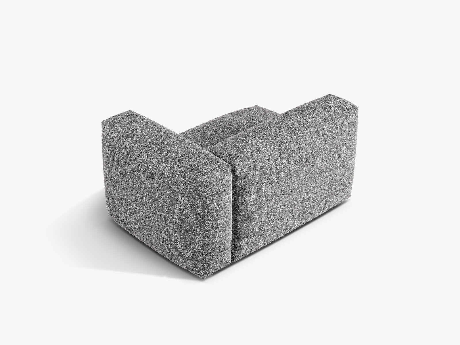 Micadoni Eckmodul Martina 1-Sitzer Rechts Boucle Monet Graphit