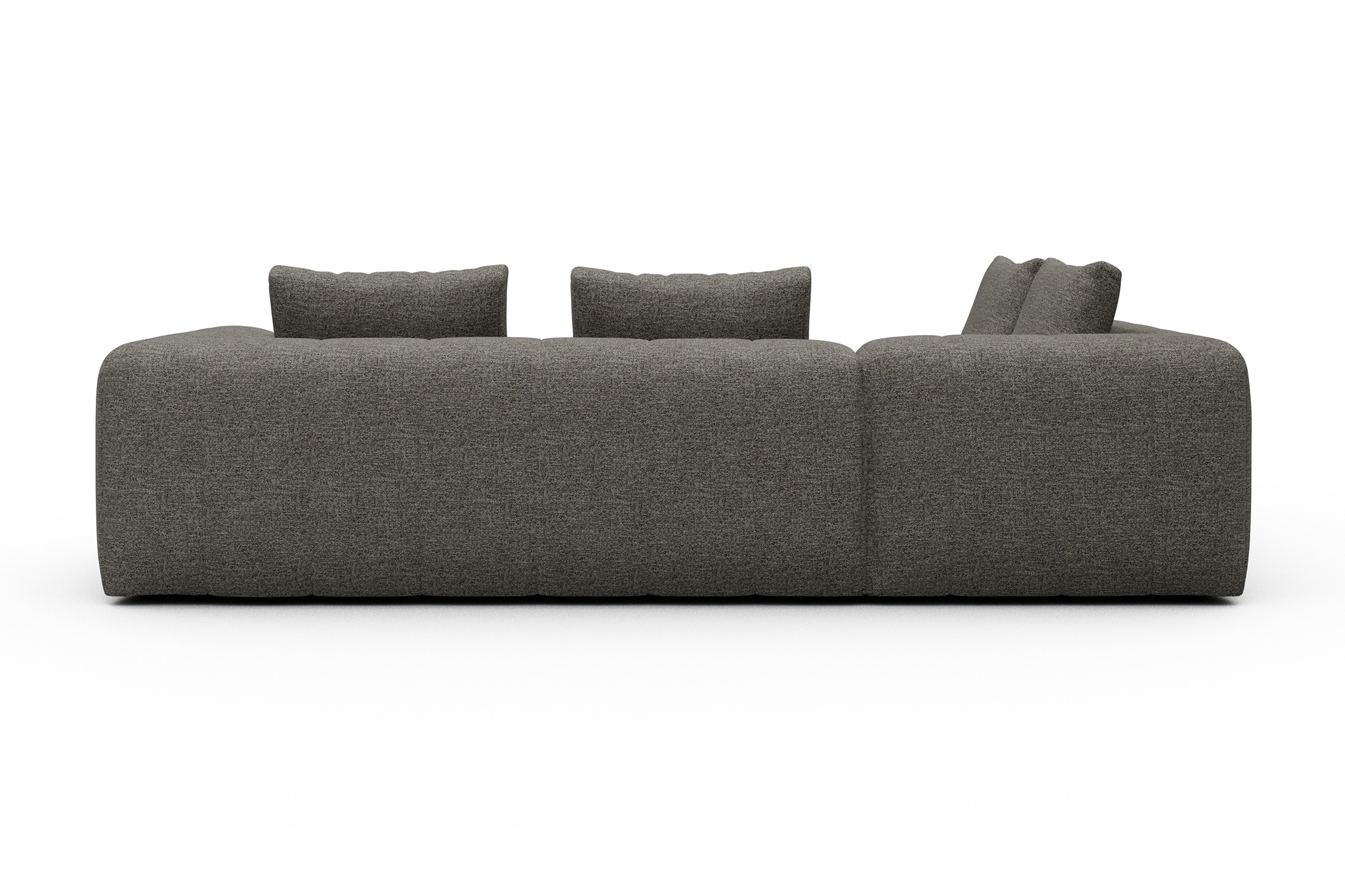 Ecksofa Hugo 2x 2,5-Sitzer Armlehne rechts Carreno-Sepie-Brown