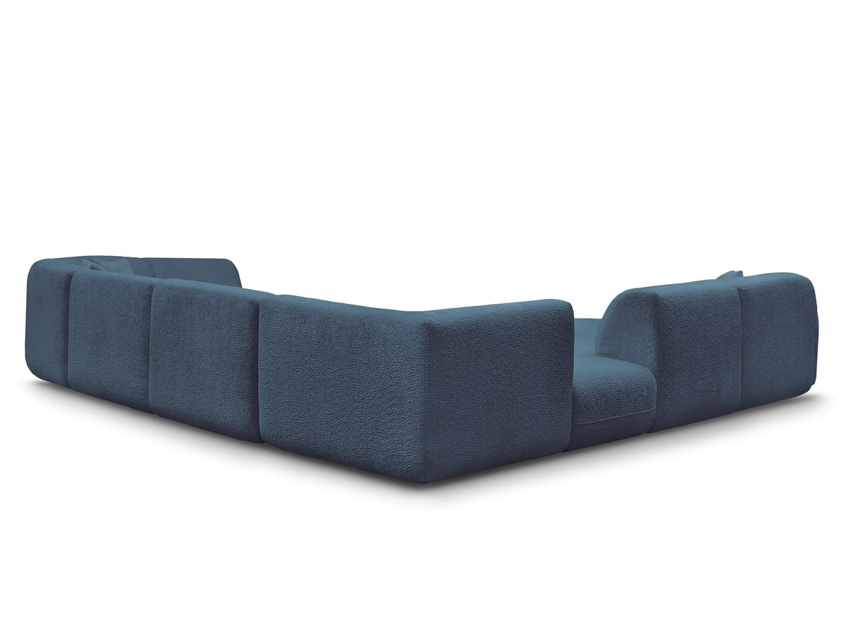 Bobochic Anda Wohnlandschaft mit Pouf 396 × 357 cm Chenille Hellblau Ecke links