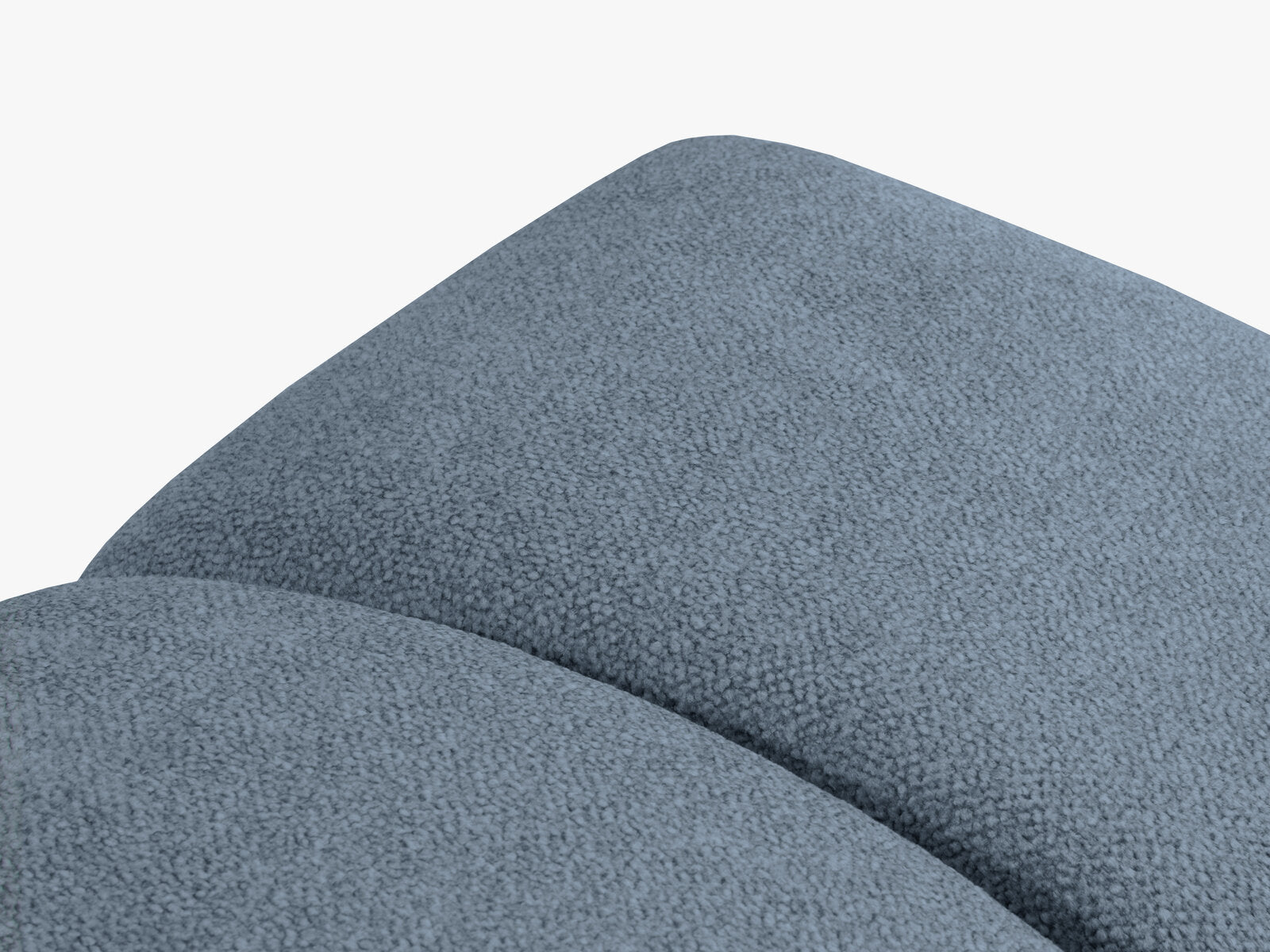 Micadoni Hocker Diana Strukturierter Samtstoff Bubble Jeansblau