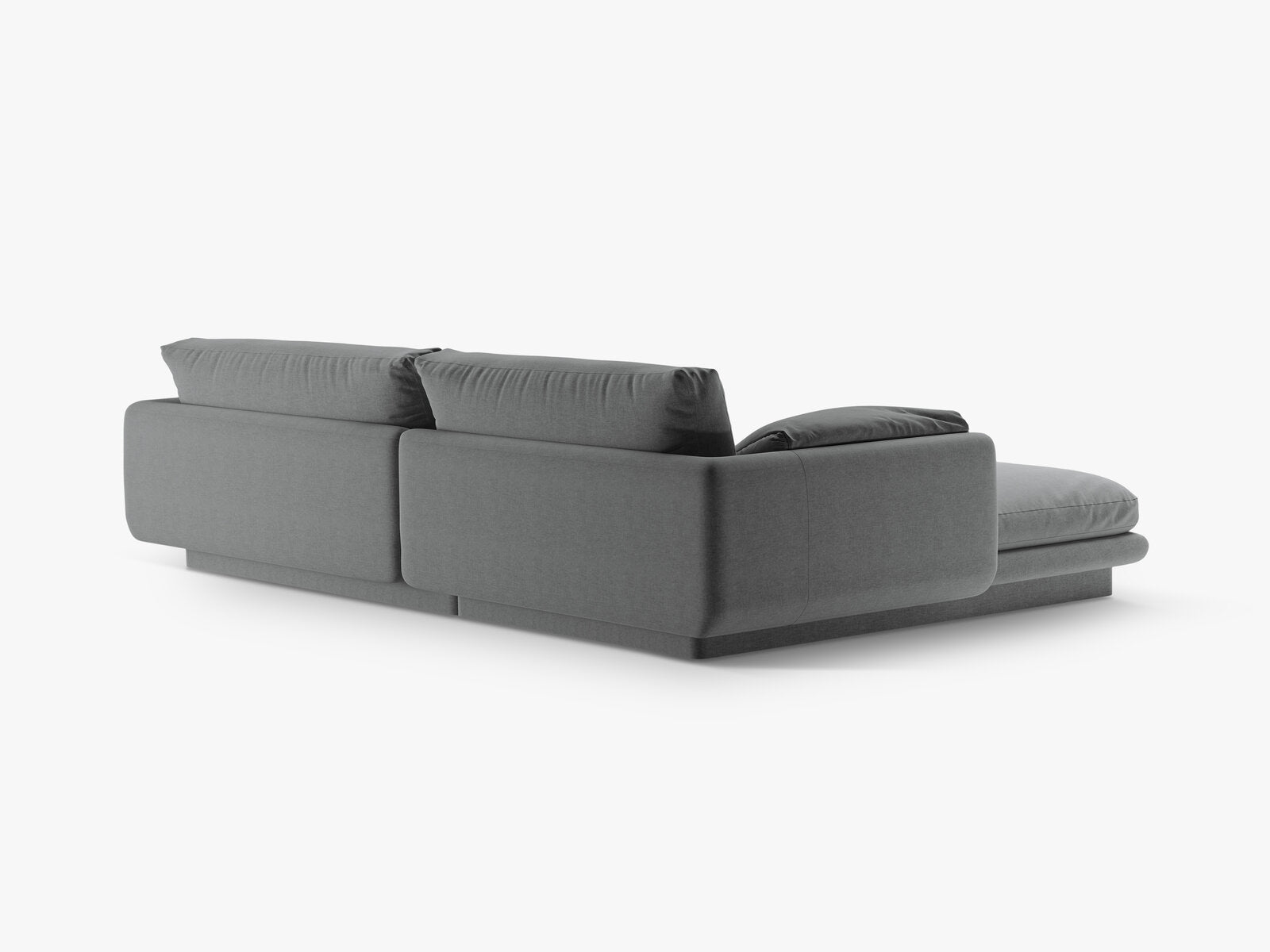 Micadoni Ecksofa Torino 4-Sitzer Rechts Strukturierter Stoff Dunkelgrau