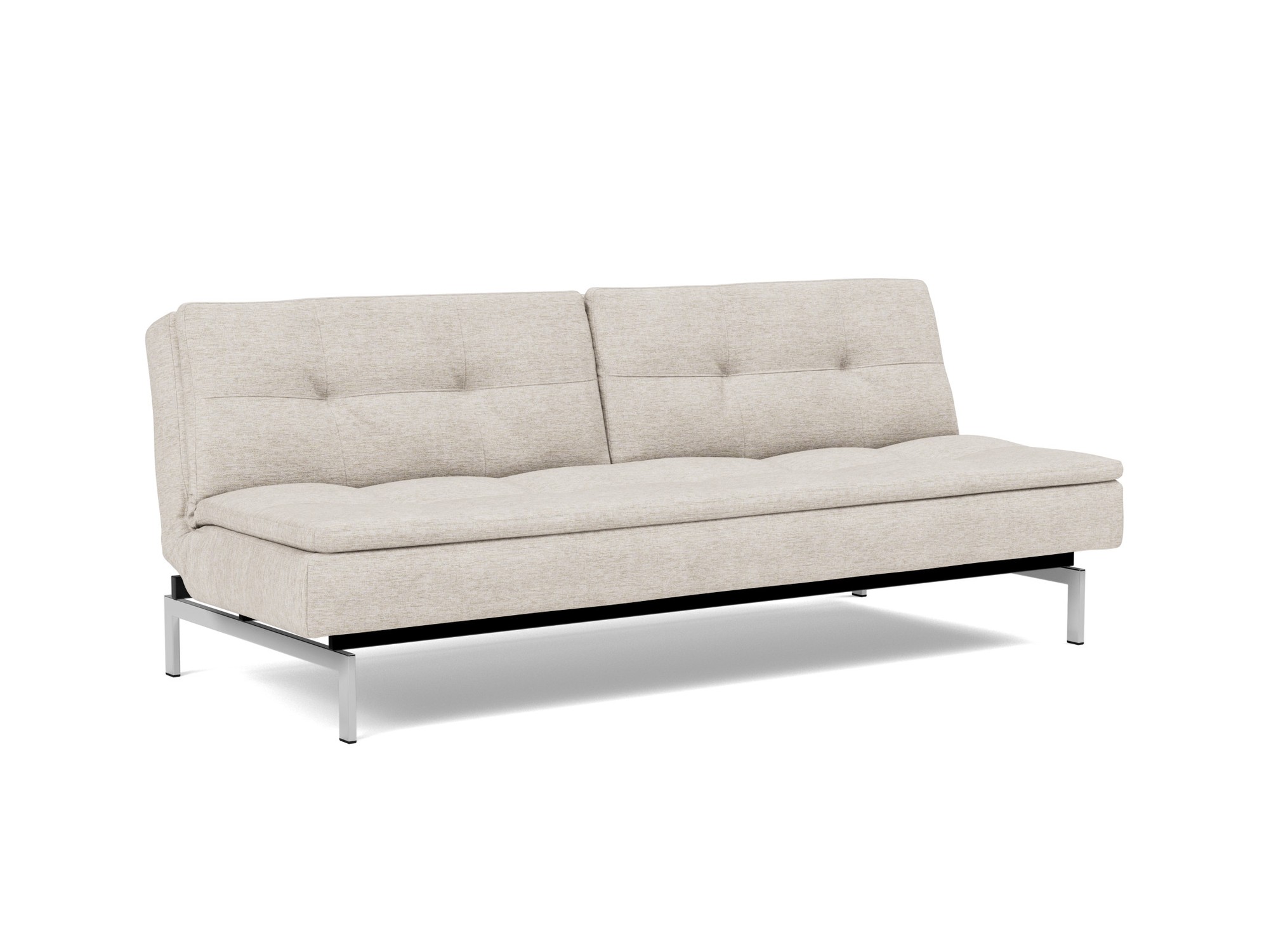 Schlafsofa Dublexo Chenille Yuveno 470-Natural Beine Chrom