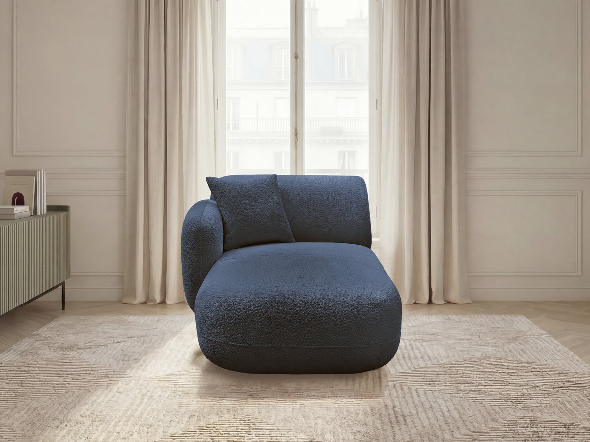Bobochic Anda Méridienne-Modul Chenille Dunkelblau Ecke links